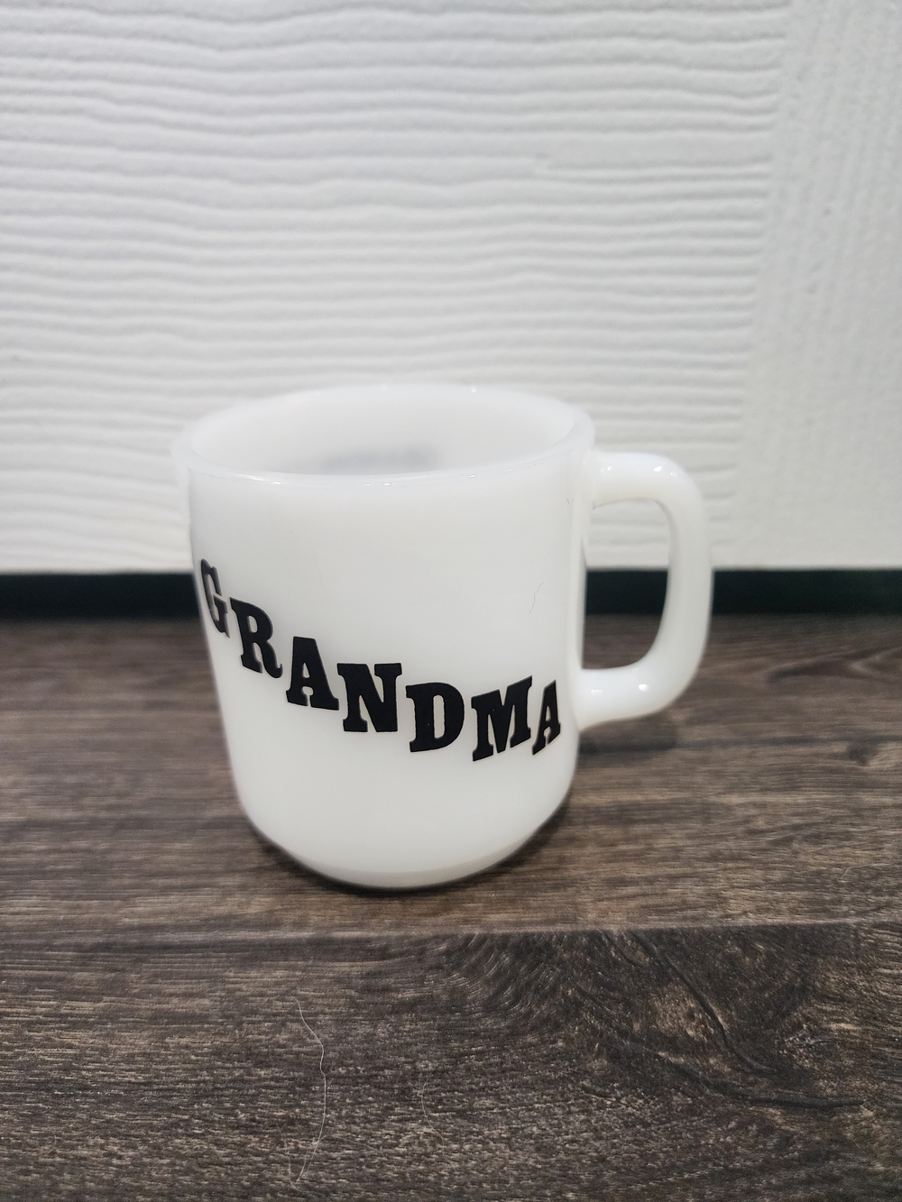 Vintage Glasbake Grandma Milk Glass Coffee Cup Mug